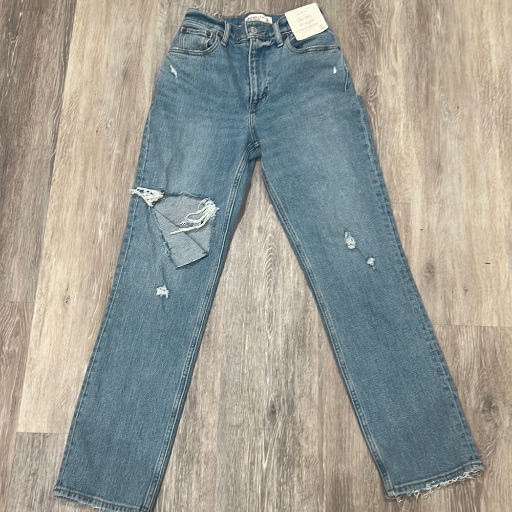 Abercrombie & Fitch 90s straight ultra high rise curve love jeans